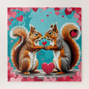Couple of Squirrels In love Jigsaw Puzzle