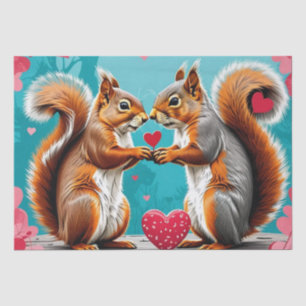 Couple of Squirrels In love Tissue Paper