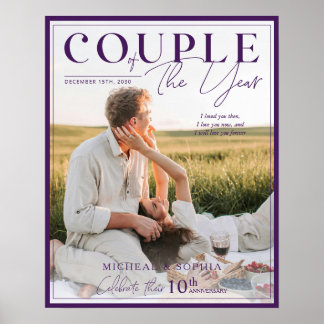 Couple of the Year Violet Edge Photo Cover Poster