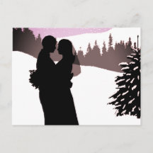 Couple on a Snowy Mountain Winter Wedding