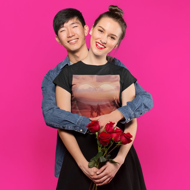 Couple on the Beach Valentine T-Shirt (Couple on the Beach Valentine Women's T-Shirt)