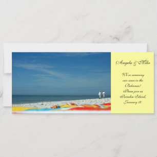 Couple on the Sandy Beach Invitation