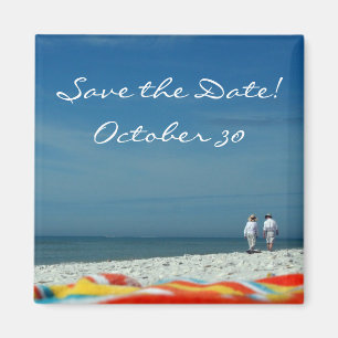 Couple on the Sandy Beach Magnet