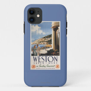 Couple Overlooking Coast Railway Poster iPhone 11 Case