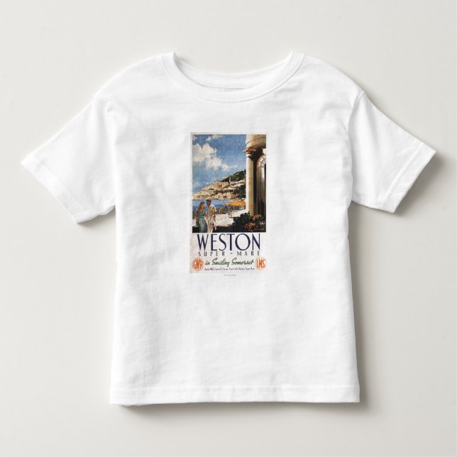 Couple Overlooking Coast Railway Poster Toddler T-Shirt (Front)