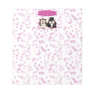 couple owl notepad