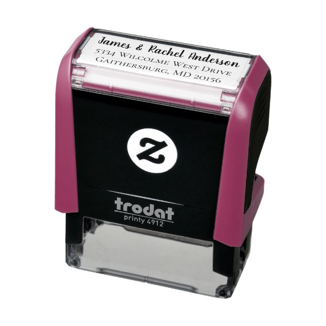 Couple Personalised Return Address Script Names Self-inking Stamp (Product)