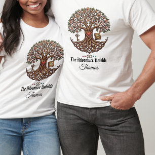 Couple Personalised The Adventure unfold T-Shirt