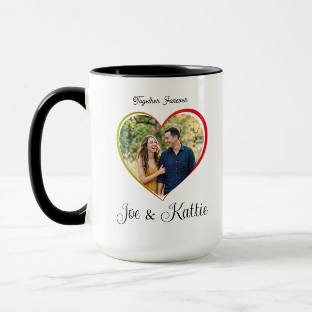 Couple Personalised Wedding Date Anniversary  Mug (Left)