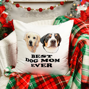 Couple Pet Hand Drawing Personalised Christmas Cushion