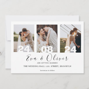 Couple Photo College Simple Wedding Invitation