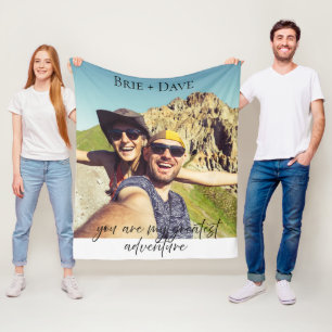 Couple Photo Fleece Blanket
