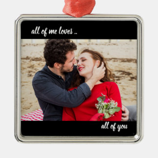 Couple Photo Metal Custom Romantic Christmas Gift Metal Ornament