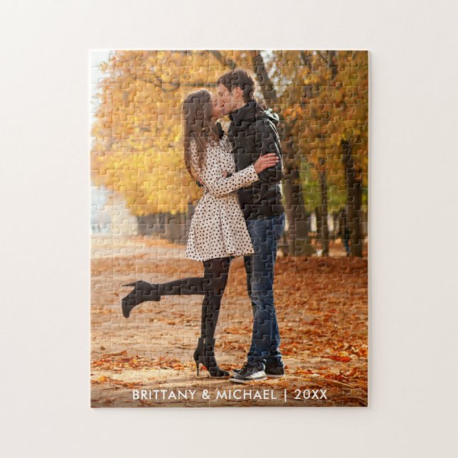 Couple Photo Names and Year Jigsaw Puzzle (Vertical)