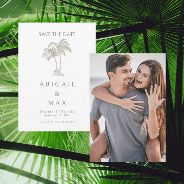 Couple Photo Palm Tree Save the Date II (Creator Uploaded)