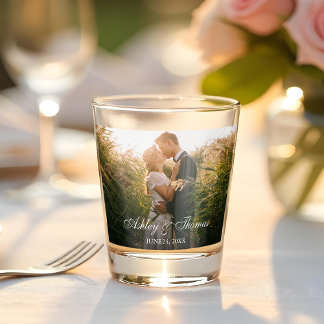 Couple Photo Personalised Wedding Shot Glass