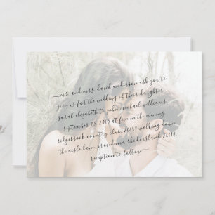  Couple Photo Script Wedding Invitation