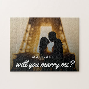 Couple Photo Unique Fun Marriage Proposal  Jigsaw Puzzle