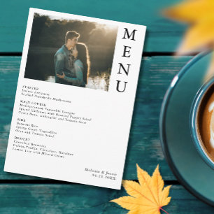 Couple Photo Wedding Menu