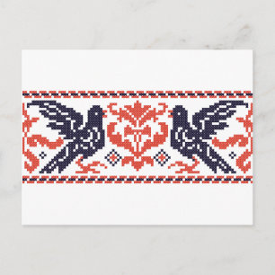 Couple pigeons postcard