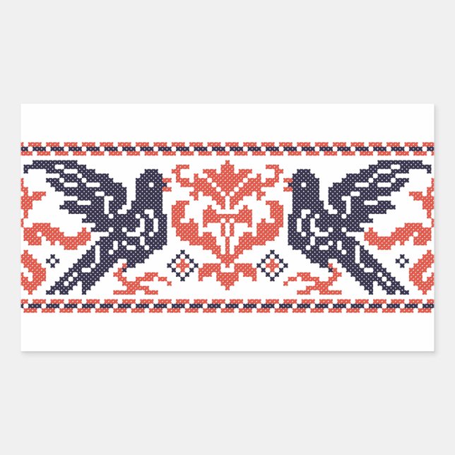 Couple pigeons rectangular sticker (Front)