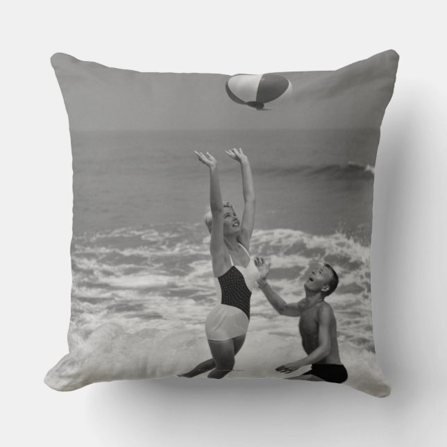 Couple Playing with a Beachball Cushion (Front)