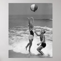 Couple Playing with a Beachball