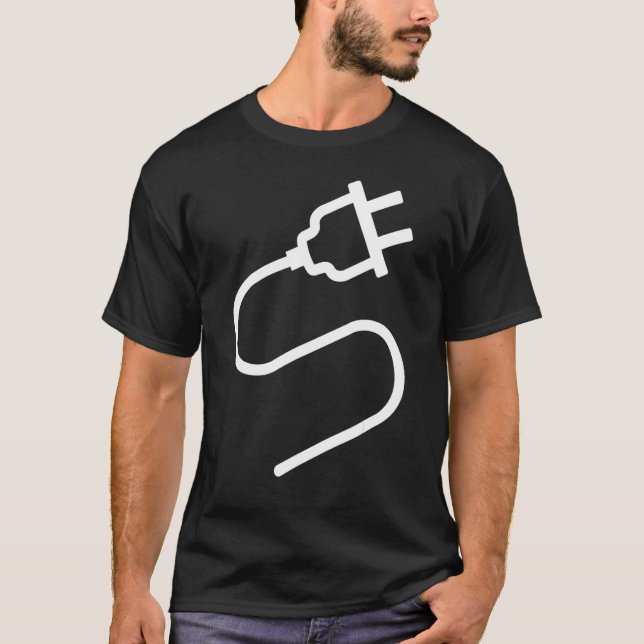 Couple Plug Socket Matching Costume Funny Hallowee T-Shirt (Front)