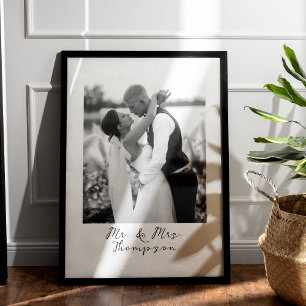 Couple Portrait Wedding Anniversary Photo Custom Poster