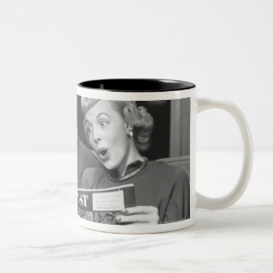 Couple Reading Magazine Two-Tone Coffee Mug