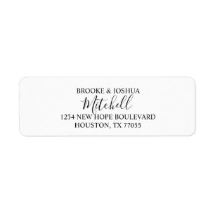 Couple Return Address Labels