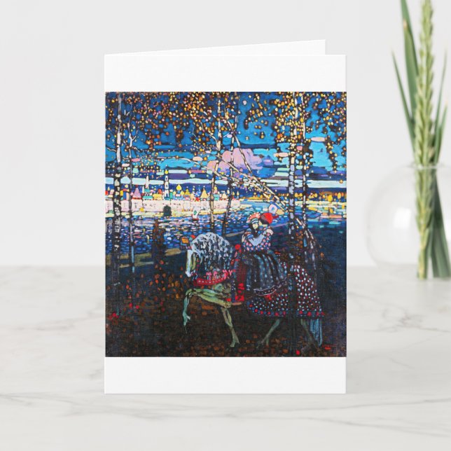 Couple Riding a White Horse, Wassily Kandinsky Card (Front)