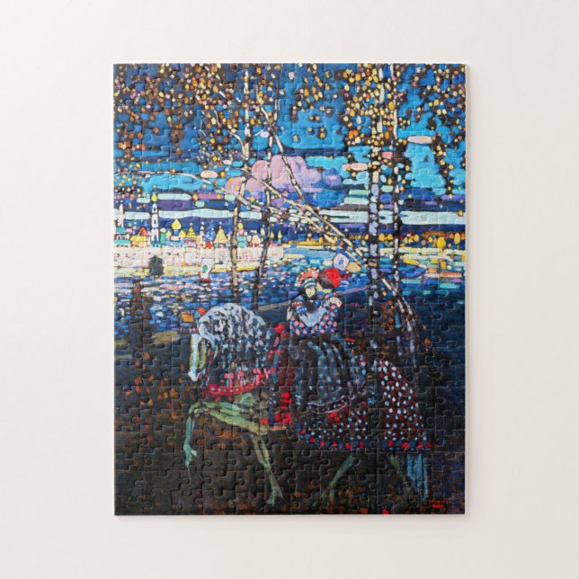 Couple Riding a White Horse, Wassily Kandinsky Jigsaw Puzzle (Vertical)