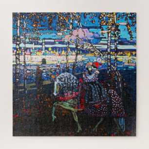 Couple Riding a White Horse, Wassily Kandinsky Jigsaw Puzzle