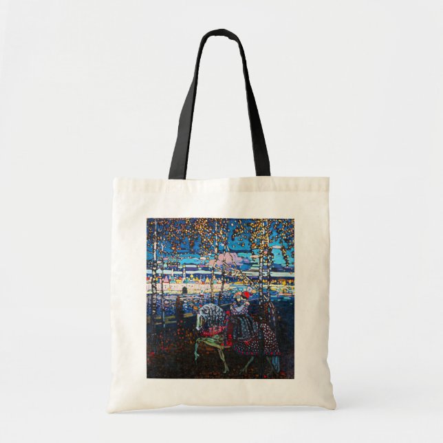 Couple Riding a White Horse, Wassily Kandinsky Tote Bag (Front)