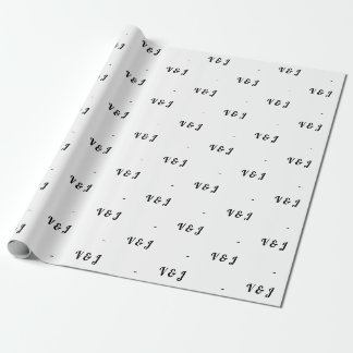 Couple’s Initials on Black and White Wedding Wrapping Paper