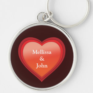 Couple´s Names Heart Key Ring
