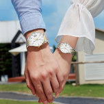 Couple’s Names with Initials & Wedding Date Watch<br><div class="desc">Couple’s Names with Initials & Wedding Date – A Timeless Keepsake Celebrate love with this Personalized Couple’s Names Watch, a beautifully crafted custom timepiece designed to commemorate special moments. Featuring your custom names, initials, and wedding date, this elegant watch is a sentimental keepsake for weddings, anniversaries, or romantic occasions. With...</div>
