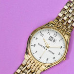 Couple’s Names with Initials & Wedding Date Watch<br><div class="desc">Couple’s Names with Initials & Wedding Date – A Timeless Keepsake Celebrate love with this Personalized Couple’s Names Watch, a beautifully crafted custom timepiece designed to commemorate special moments. Featuring your custom names, initials, and wedding date, this elegant watch is a sentimental keepsake for weddings, anniversaries, or romantic occasions. With...</div>