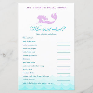 Couple, Same Gender, Mermaid Bridal Shower Game