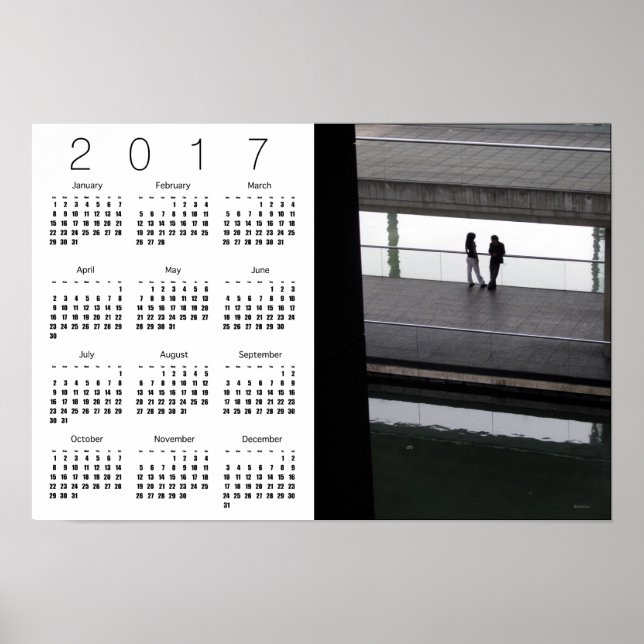 COUPLE Sciences City Paris W Calendar Poster 2017 (Front)