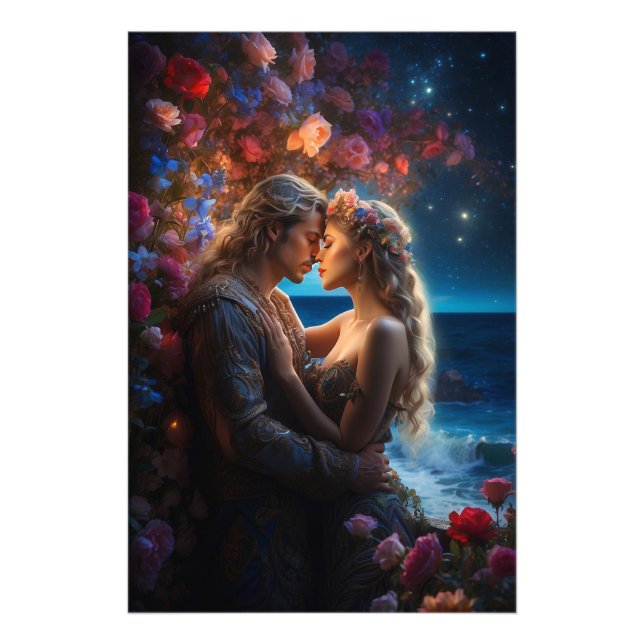 *~* Couple Sea Fantasy Romance  AP51 Flower Photo Print (Front)