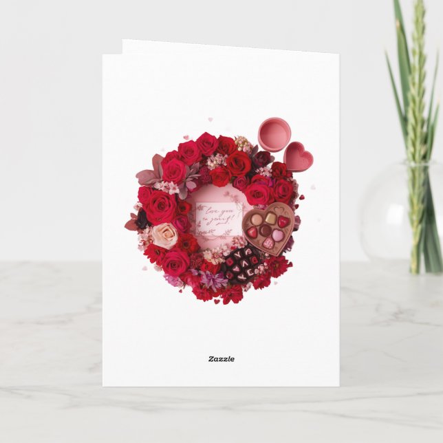 Couple Silhouette Happy Valentines Romantic Card (Back)