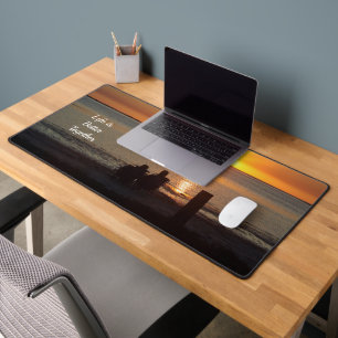 Couple Sitting On Florida Beach Desk Mat