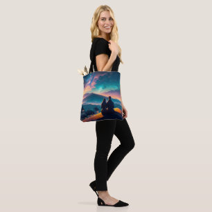 Couple Sitting On The Roof Tote Bag