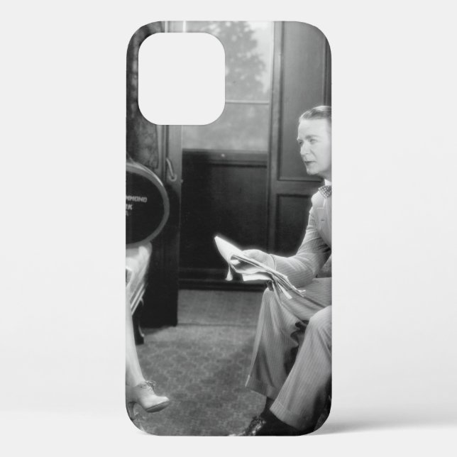 Couple sitting together in a compartment of a trai Case-Mate iPhone case (Back)