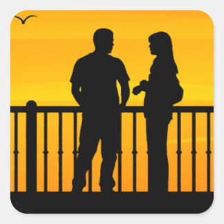 Couple Square Sticker