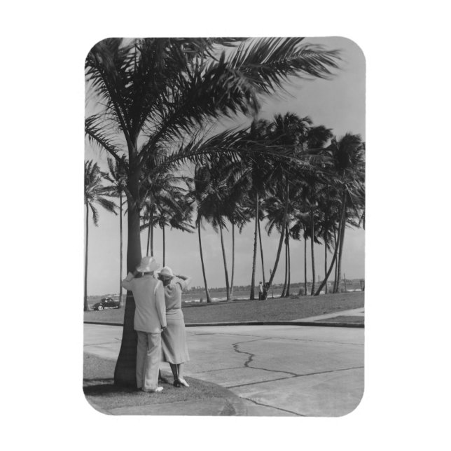 Couple Standing Under Tree Magnet (Vertical)