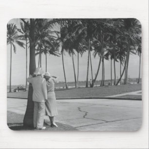 Couple Standing Under Tree Mouse Pad