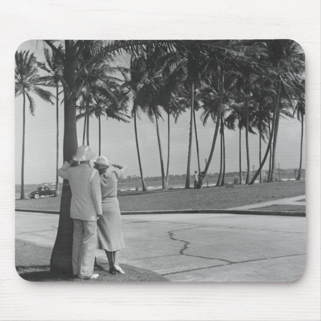 Couple Standing Under Tree Mouse Pad (Front)